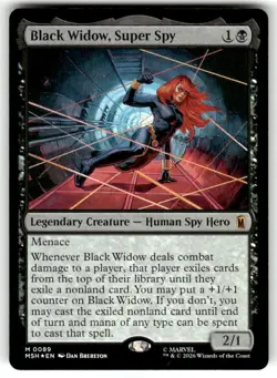 Black Widow, Super Spy 89 Marvel Super Heroes Magic: The Gathering Foil NM - Image 1
