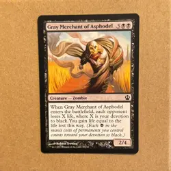 MTG ~ PLAYSET ~ 4x Gray Merchant of Asphodel ~ THS Theros ~ #89 ~ NM/LP - Image 2