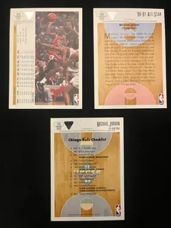 Michael Jordan 1991-92 Upper Deck Lot 3 Cards #44 #75 Checklist #69 All Star - Image 3