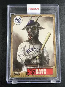2021 Topps Project 70 Babe Ruth #666 The GOAT By Alex Pardee - Image 1