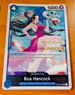 ONE PIECE ENGLISH CARD RARE JUDGE GAME CARTE PROMO HOLO Boa Hancock OP02-059 EN - Image 1