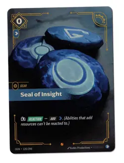 Riftbound Origins – Seal Of Insight – OGN 120/298 – Epic Gear - Image 1