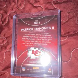 Panini 2025 Icon Collection Mahomes Patrick Mahomes II Game Gear Mem GG-1 Chiefs - Image 2