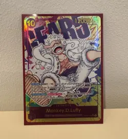Bandai One Piece Card Game gear 5 Monkey.D.Luffy OP05-119, *PSA 10 POTENTIAL*. - Image 1