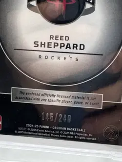 2024-25 Panini Obsidian - Equinox Gear Reed Sheppard #EG-RSH /249 (RC) PSA 9 - Image 3