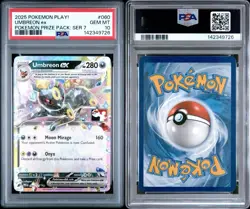 UMBREON EX 2025 POKEMON PLAY! PRIZE PACK SERIES 7 #060/131 PSA 10 Q3963 - Image 3