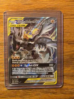 Pokemon TCG Pikachu & Zekrom GX TAG TEAM Promo Holo SM168 SM Eng 240 HP - Image 1