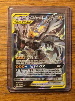 Pokemon TCG Pikachu & Zekrom GX TAG TEAM Promo Holo SM168 SM Eng 240 HP - Image 2