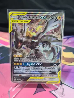 Pikachu & Zekrom GX SM168 Black Star Promo Tag Team Pokemon Card TCG - NM - Image 1