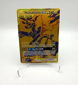 Pikachu & Zekrom GX SM168 Holo Promo - SM TAG TEAM Basic Pokemon TCG 240 HP - Image 1