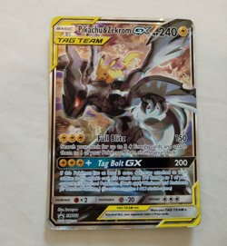 Pokemon TCG Pikachu & Zekrom GX SM168 SM Promos TAG TEAM Holo Promo - Image 1