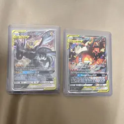 Pokemon TCG Reshiram & Charizard GX SM201 Promo and Pikachu & Zekrom SM168 Promo - Image 1