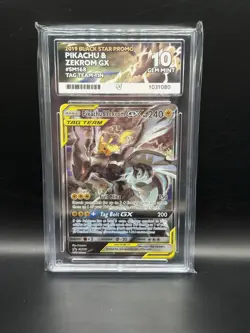 Pokemon TCG Pikachu & Zekrom GX Sun Moon SM168 Holo Promo Promo ACE 10 - Image 1