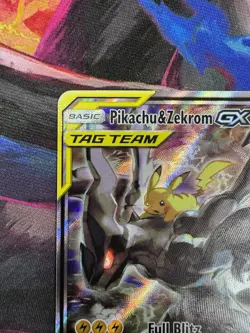 Pokemon TCG Pikachu & Zekrom GX Sun Moon Team Up SM168 Holo Promo - Image 2