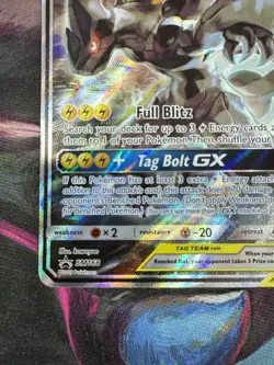Pokemon TCG Pikachu & Zekrom GX Sun Moon Team Up SM168 Holo Promo - Image 4
