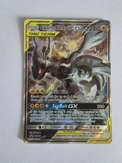 Pokemon Pikachu & Zekrom GX Tag Team TCG Card SM168 - Image 1