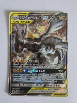 Pokemon Pikachu & Zekrom GX Tag Team TCG Card SM168 - Image 2