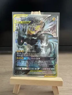 Pokemon TCG Pikachu & Zekrom GX Sun Moon Team Up SM168 Holo Promo Promo - Image 1