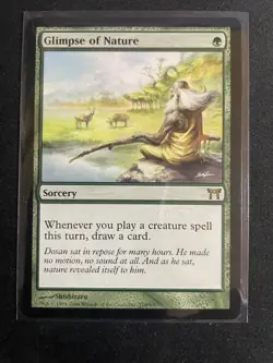 Mtg X1 Glimpse Of Nature Champions Of Kamigawa Magic The Gathering - Image 1