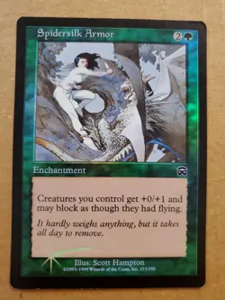 Spidersilk Armor - Foil – Mercadian Masques Magic - MTG - Image 1