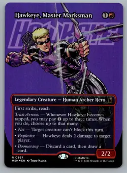 Hawkeye, Master Marksman (Borderless) 367 Marvel Super Heroes Magic: Foil NM - Image 1