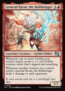 Magic The Gathering MTG GENERAL KREAT, THE BOLTBRINGER Foundations NM Near Mint - Image 1