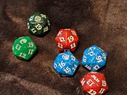 Mixed lot of 6 MTG Spindown Dice Life Counter D20 Dice 20 Sided RPG - Image 2