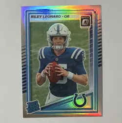 Panini 2025 Donruss Optic Football Riley Leonard Rated Rookie Holo #255 Colts - Image 1