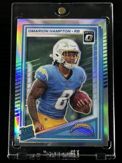 Omarion Hampton 2025 Donruss Optic Holo #212 Rookie Los Angeles Chargers - Image 1