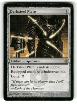 Darksteel Plate MP Mirrodin Besieged 104 MTG Regular Rare - Image 1
