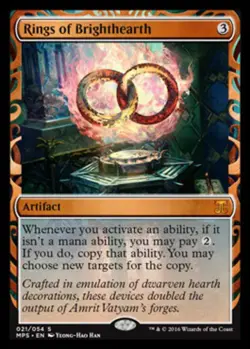 1x Rings of Brighthearth - Foil Light Play, English Kaladesh Masterpieces MTG Ma - Image 1