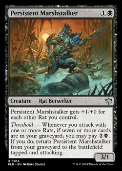 Persistent Marshstalker [BLB] #104 Foil NM MTG - Image 1