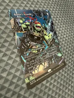 MTG Ronin’s Arsenal #0015 Foil Borderless Mythic TMNT Source Material (PZA) - Image 3