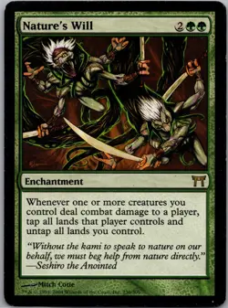 Nature's Will #230 LP/MP Champions of Kamigawa CHK Magic MTG - Image 1