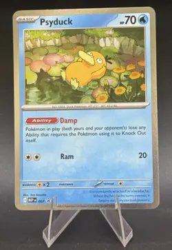 Pokemon TCG Psyduck MEP 007 Mega Evolution Pokemon Blister Promo Cosmos Holo NM - Image 1