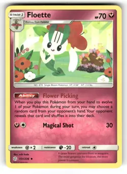 Floette LP 151/236 Cosmic Eclipse Pokemon Uncommon Regular - Image 1