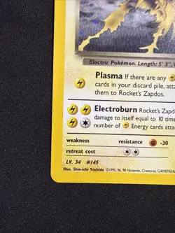 Pokemon Rocket's Zapdos Holo Rare Gym Heroes 15/132 WOTC Vintage 2000 - Image 5