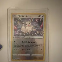 RADIANT EEVEE HOLO FROM POKEMON GO COLLECTION, VERY RARE CARD - Image 1
