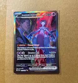Team Rocket's Mewtwo ex 231/182 Sv10 Destined Rivals SIR Holo Full Art - Image 1