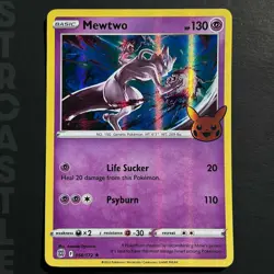 Mewtwo #056/172 Holo Rare Trick or Trade EN Pokemon TCG - Image 1