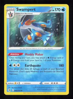 Swampert 064/264 Holo Fusion Strike Pokemon Near Mint - Image 1