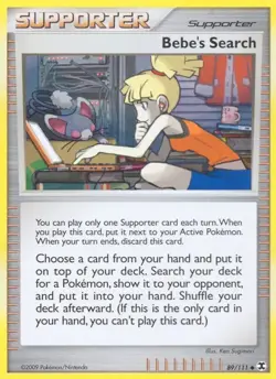 Bebe's Search 89/111 Rising Rivals Uncommon Moderate Play Pokemon DNA GAMES - Image 1