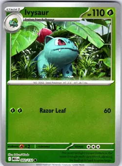Ivysaur 002/132 Common Mega Evolution Pokemon Reverse Holo Near Mint - Image 1