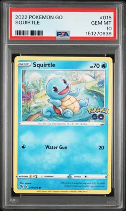 PSA 10 - 2022 POKEMON GO 015 SQUIRTLE | Sowsow - Image 1
