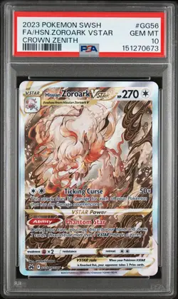 PSA 10 - POKEMON SWSH CROWN ZENITH GG56 Hisuian ZOROARK VSTAR - Image 1