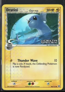 #2 Dratini 66/113 EX Delta Species 2005 Reverse Holo Pokemon Card - Image 1