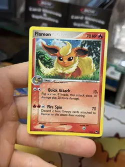 Flareon 2/17 POP Series 3 2006 Holo Rare SWIRL Pokemon Card - Image 3