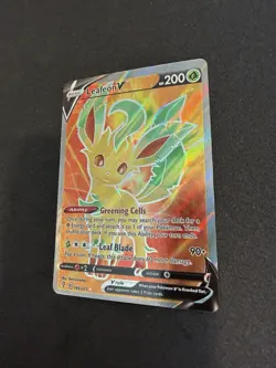 Pokemon Leafeon V 166/203 SWSH07: Evolving Skies Ultra Rare Full Art Holo - Image 3