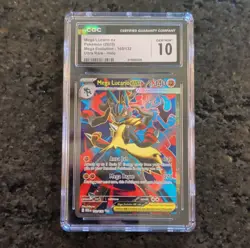 Mega Lucario ex CGC 10 Ultra Rare Holo Me01 Mega Evolution 160/132 Pokemon 2025 - Image 1