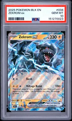 PSA GEM MT 10 - 2025 POKEMON BLK EN-BLACK BOLT 034 ZEKROM ex - Image 1